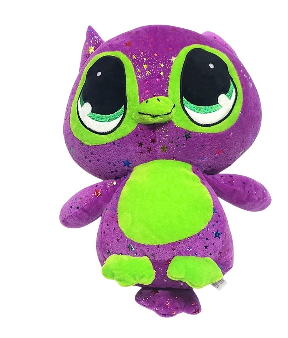 Owl plush purple green Halloween